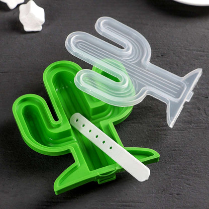 Cactus Shape Mold Durable Cactus Shape Ice Cream Mould Silicone Popsicle Mold Ice Pop DIY Kitchen Tool Ice Molds