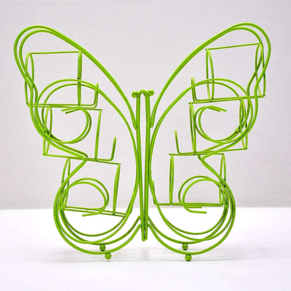 Butterfly Shape Stainless Steel 6 Hole Glass Holder