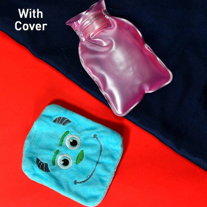 Blue Sullivan Monster small Hot Water Bag with Cover for Pain Relief, Neck, Shoulder Pain and Hand, Feet Warmer, Menstrual Cramps