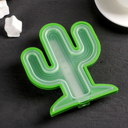 Cactus Shape Mold Durable Cactus Shape Ice Cream Mould Silicone Popsicle Mold Ice Pop DIY Kitchen Tool Ice Molds