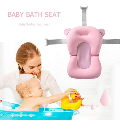 Baby Bath Pillow Newborn Anti-Slip Bathtub Pad Foldable with Strap For 0-6 Month Baby