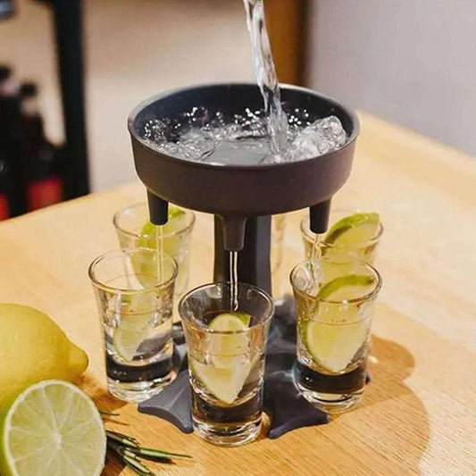 6 shot Win glass dispensers and tray, drinking games, shot glasses, dispenser, party gifts, shot spout for faster start of the party
