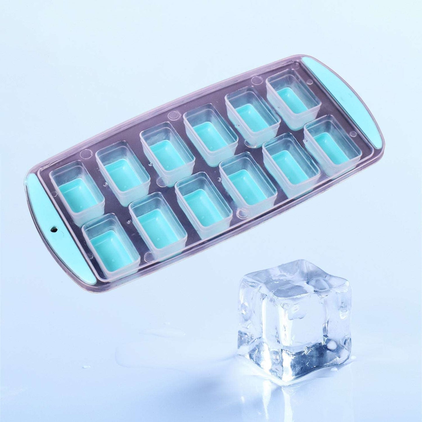 12 Grid Silicon Ice cubes Making Tray Food Grade Square Ice Cube Tray | Easy Release Bottom Silicon Tray