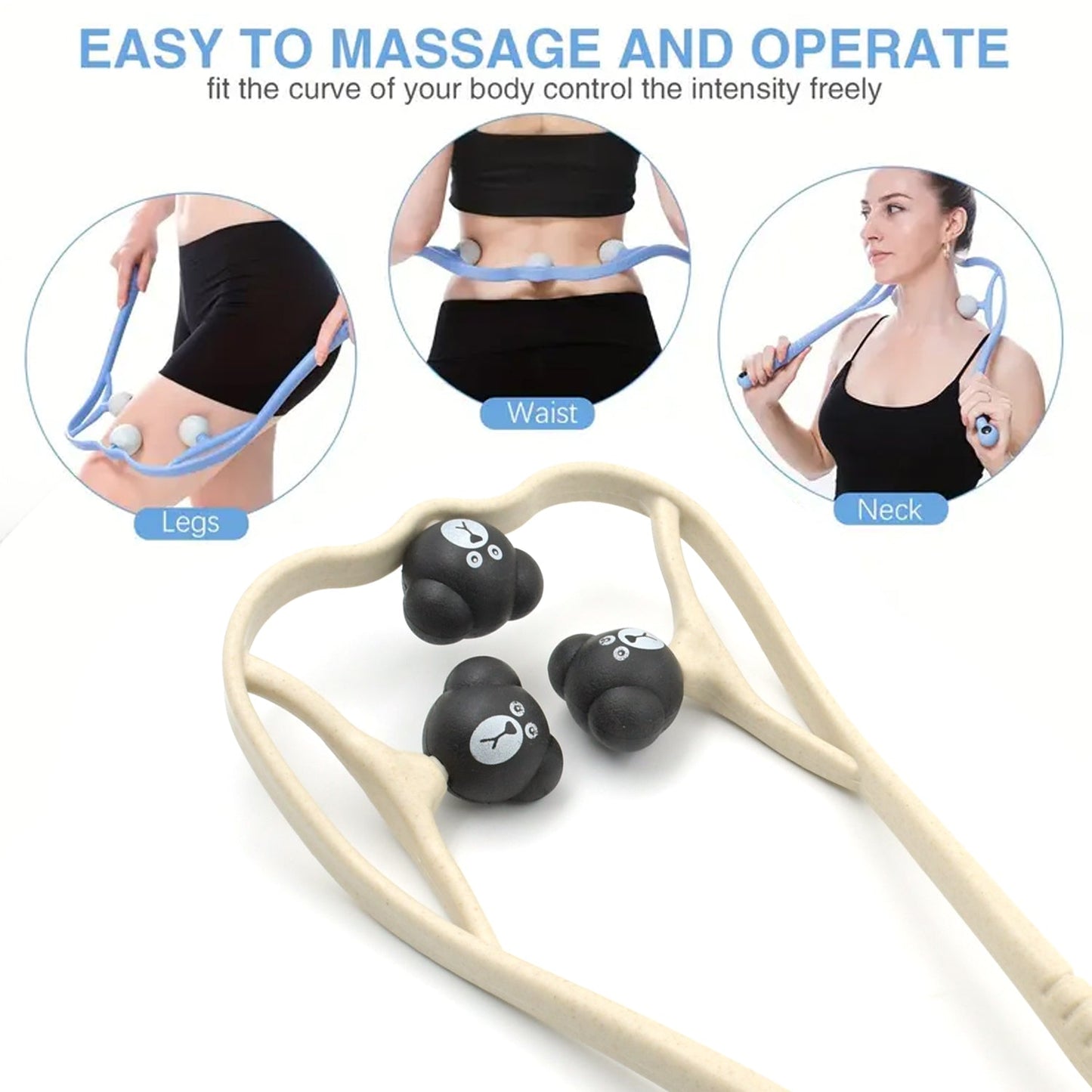 NECK SHOULDER MASSAGER, PORTABLE RELIEVING THE BACK FOR MEN RELIEVING THE WAIST WOMEN & MEN USE