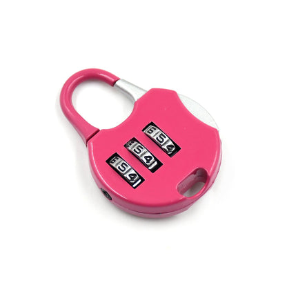 3-Digit Travel Combination Lock of Zinc Alloy, Small Safe Combination Padlock Resettable Number Lock Small Colorful Code Locks for Lockers Suitcases Luggage With Safety Lanyard Spring Coil Wire Disc Brake Lock Reminder Cable
