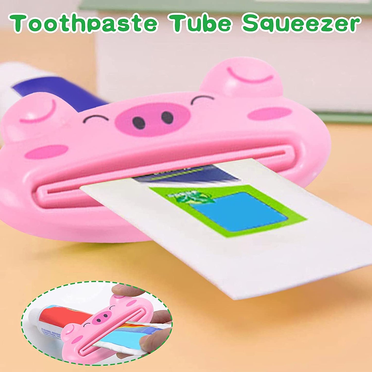 Toothpaste Tube Squeezer, 3.5inch Animal Toothpaste Squeezer Tube Squeezer Toothpaste Clip for Extruding Toothpaste Facial Washing Milk Tomato Sauce and Other Tubular Items ( 1 pc )