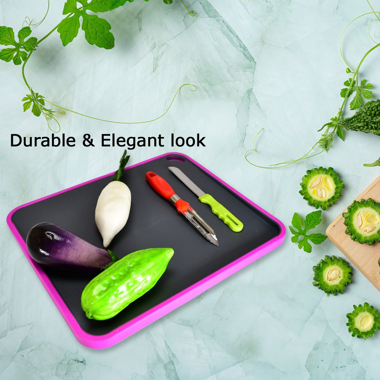 Vegetables and Fruits Cutting Chopping Board Non-slip Antibacterial Surface with Extra Thickness