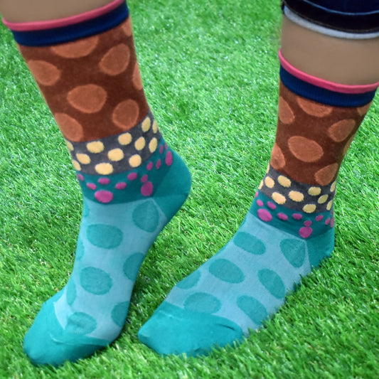 Ladies Printed Socks Breathable Thickened Classic Simple Soft Skin Friendly S4