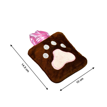 Paw Print small Hot Water Bag with Cover for Pain Relief, Neck, Shoulder Pain and Hand, Feet Warmer, Menstrual Cramps