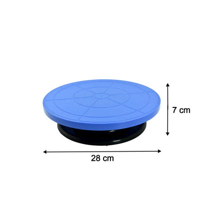 Cake Blue Turntable used in bakeries and household while decorating cake