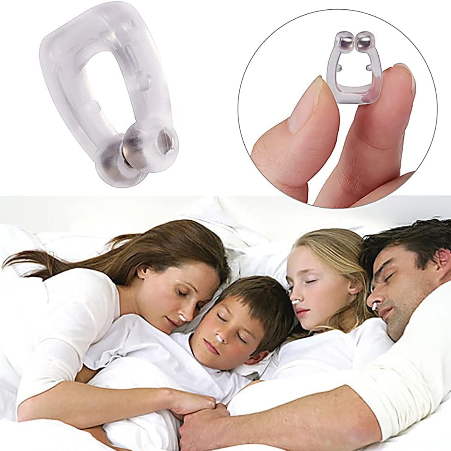 Anti Snore device for men and woman Silicone Magnetic Nose Clip For heavy Snoring sleeper, Snore Stopper, Anti Snoring Device (1 Pc)