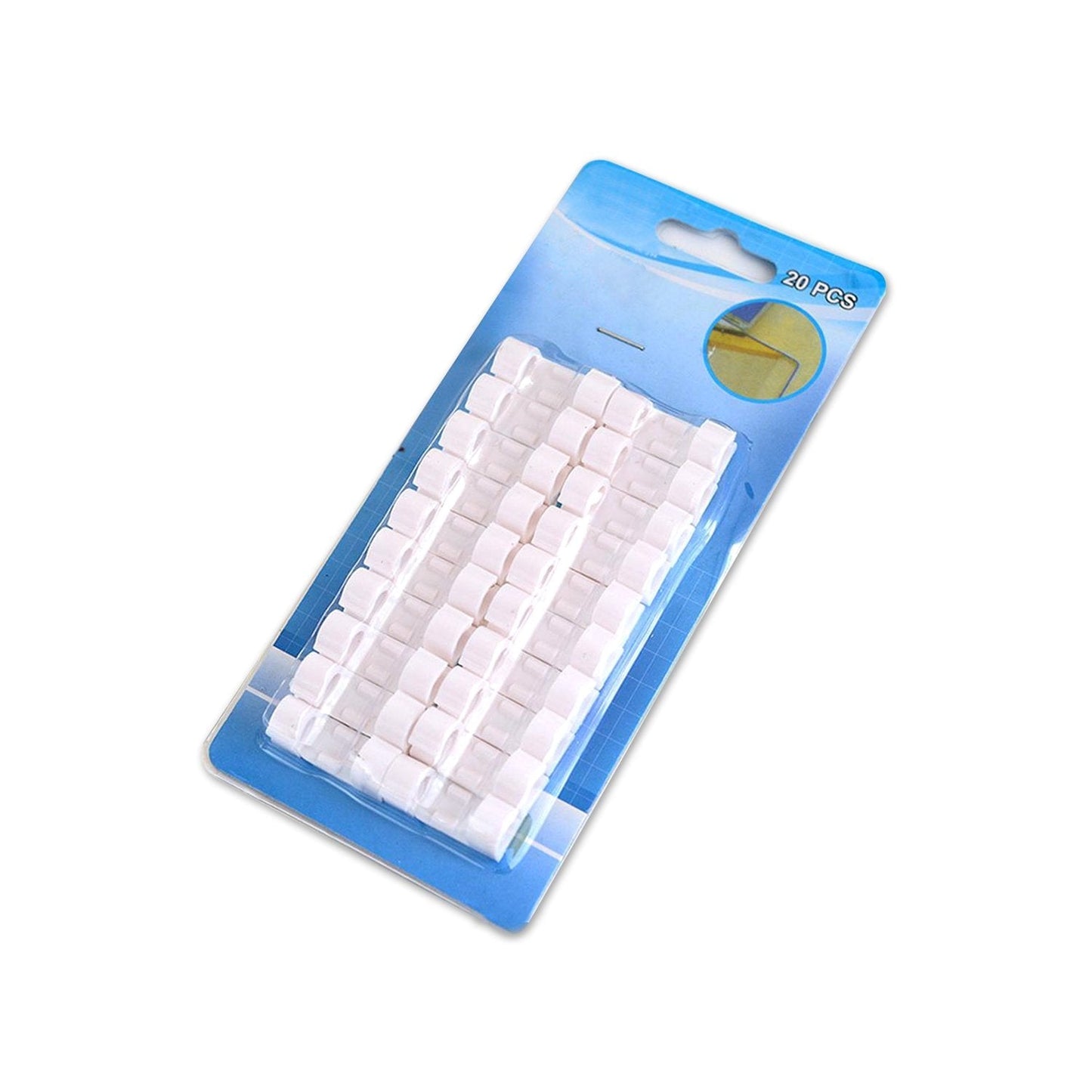 SELF ADHESIVE CABLE CLIPS 20PC PACK