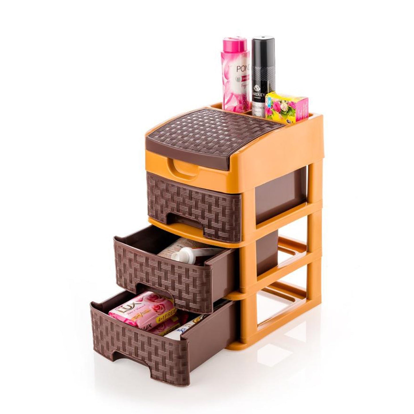 Mini 3 Layer D Storage for storing of various types of stuffs and items