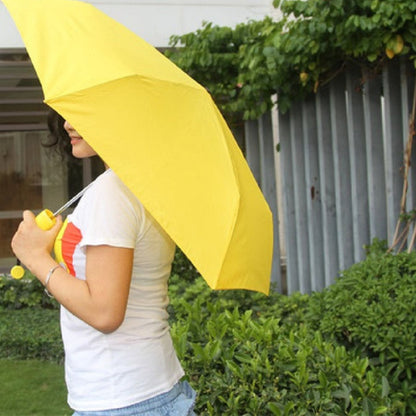 Stylish Banana Shaped Mini Foldable Umbrella