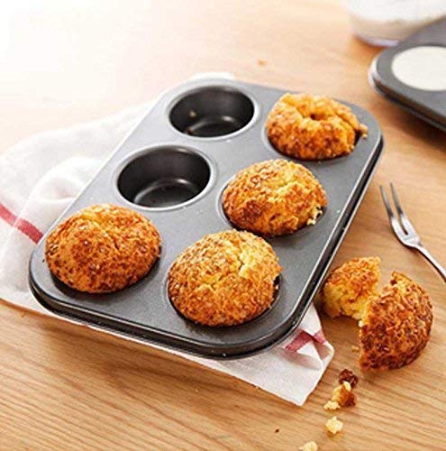 NonStick Reusable Cupcake Baking Slot Tray for 6 Muffin Cup