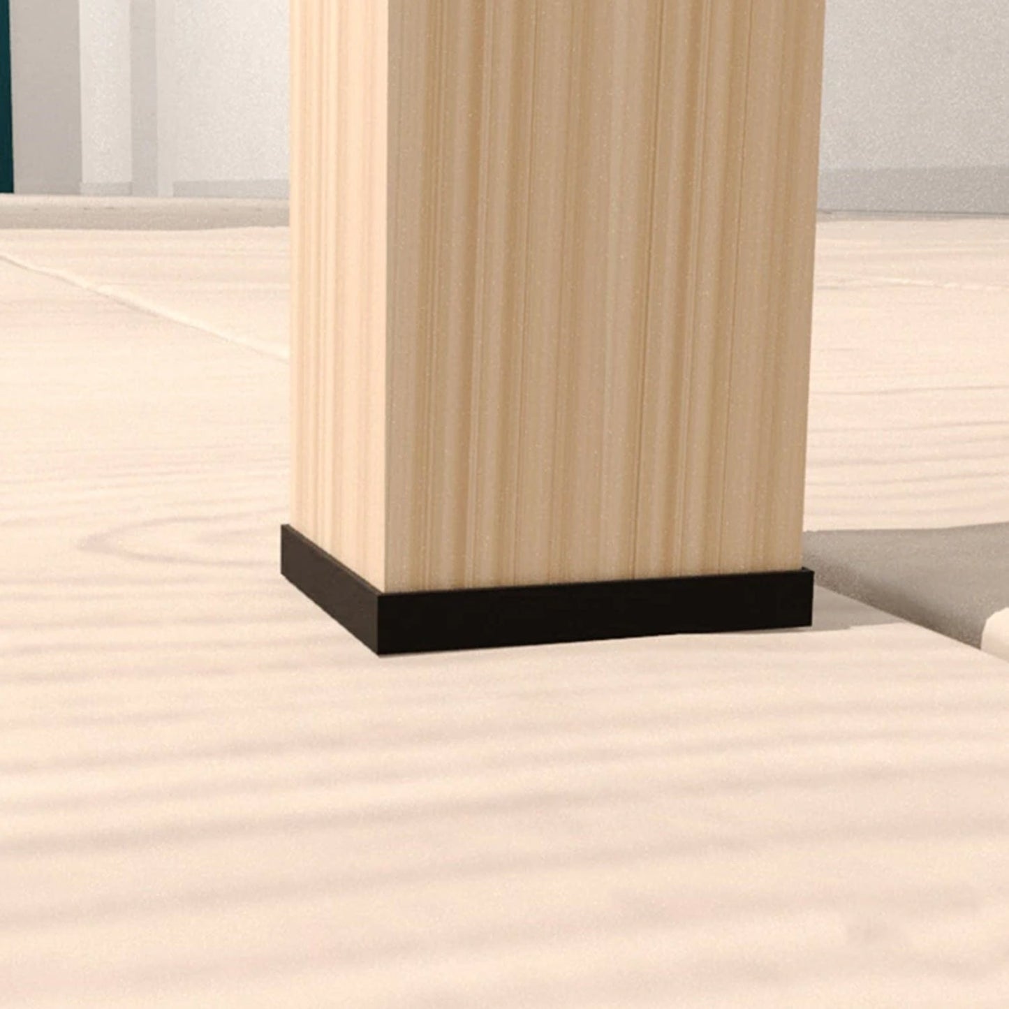 12Pcs Self Adhesive Non-Slip for Protecting Tiles, Shiny Hard Wood Floor