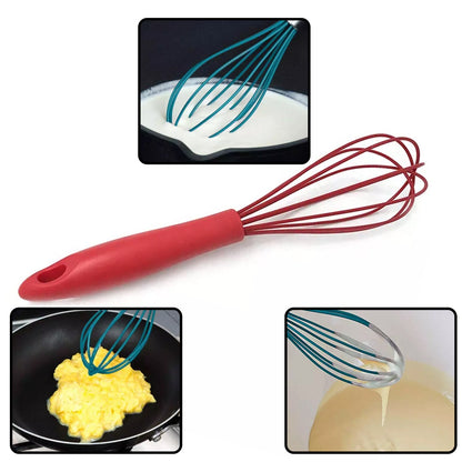 Manual Whisk Mixer Silicone Whisk, Cream Whisk, Flour Mixer, Rotary Egg Mixer, Kitchen Baking Tool.