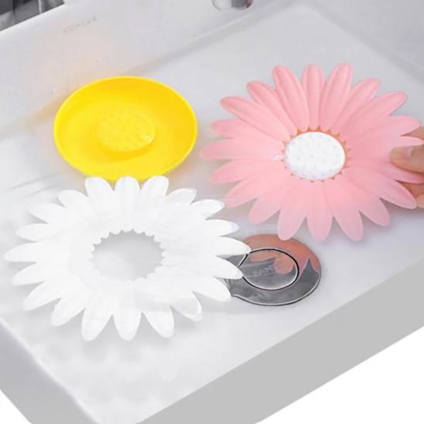 Flower Shape Portable Soap Dish Holder Soap Case ( 3 Pc )