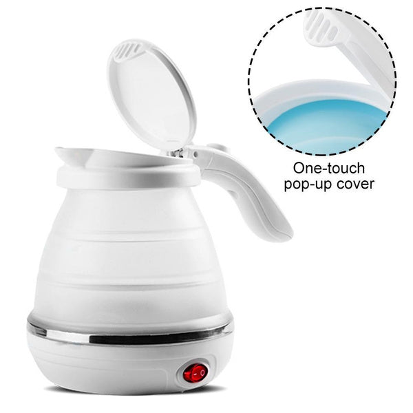 SILICONE FOLDABLE ELECTRIC WATER KETTLE CAMPING BOILER FOR TRAVEL